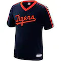 Detroit Tigers Mitchell & Ness Overtime Win V-Neck T-Shirt - Navy