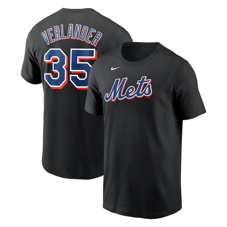 Justin Verlander New York Mets Nike 2023 Name & Number T-Shirt